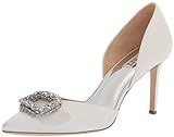 Badgley Mischka womens Gaiana Pump, White Satin, 9.5 US | Amazon (US)