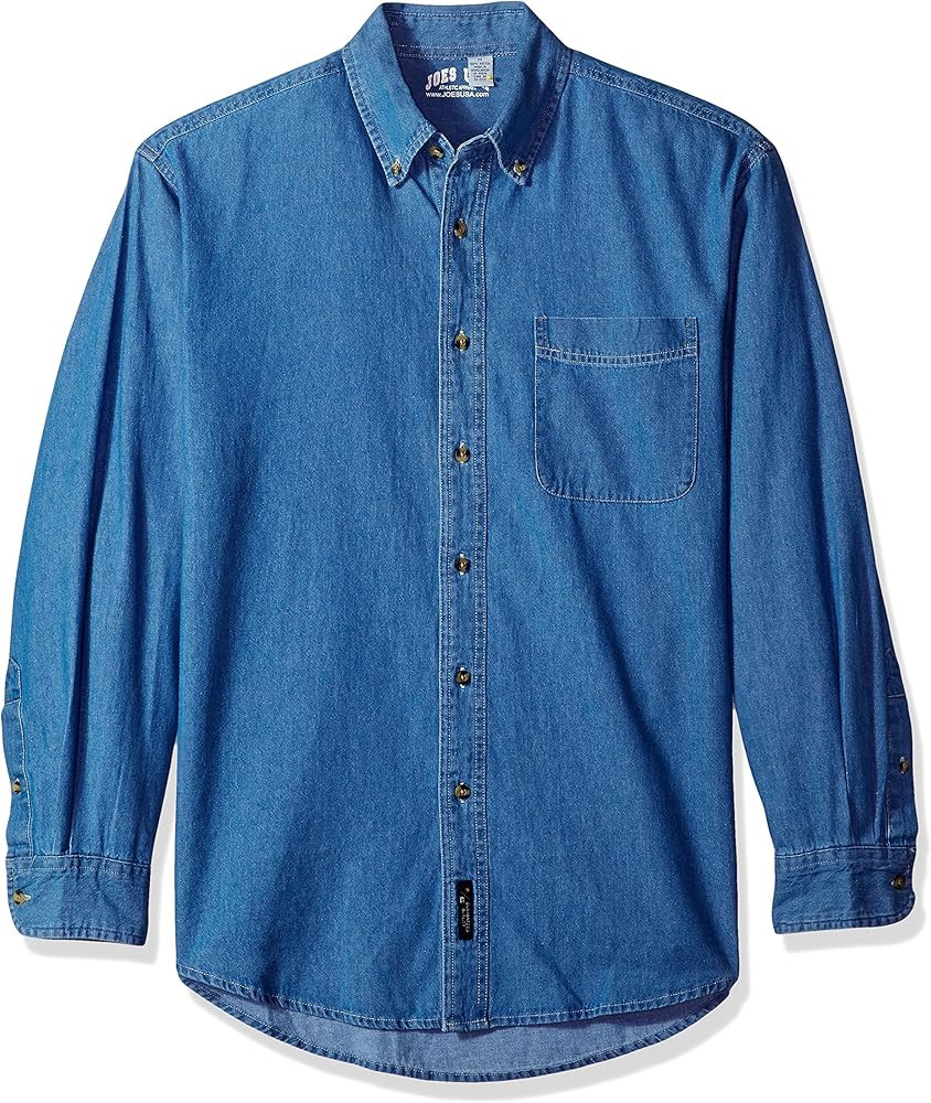 Joe's USA 6.5-Ounce Long Sleeve Denim Shirts in Sizes XS-6XL | Amazon (US)