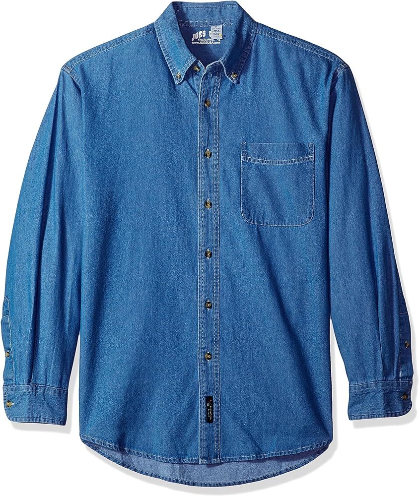 Joe's USA 6.5-Ounce Long Sleeve Denim Shirts in Sizes XS-6XL | Amazon (US)