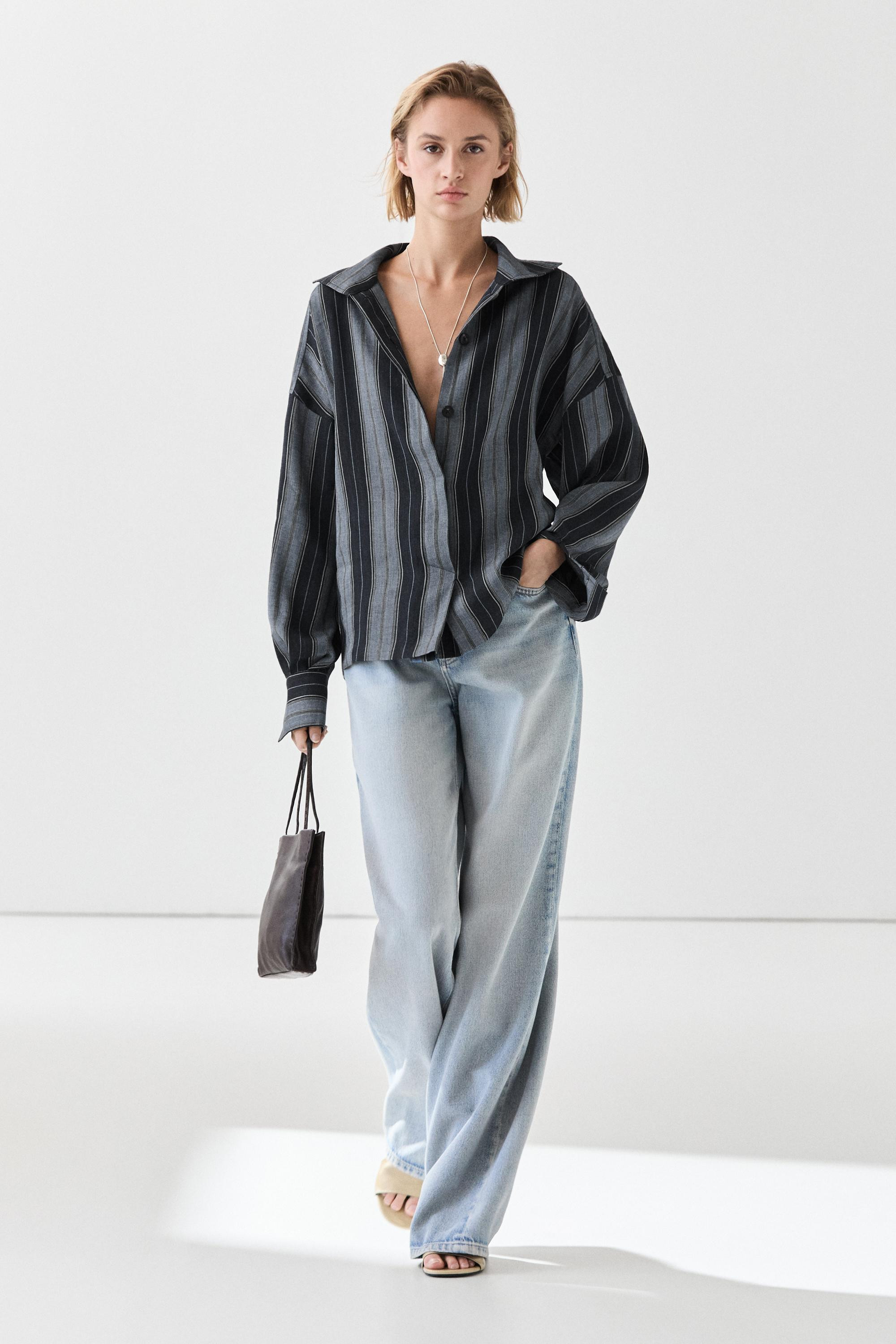 VIEW LOOK
Striped flowing cotton linen shirt

 $160  Colour  Blue  Add to basket | Massimo Dutti US