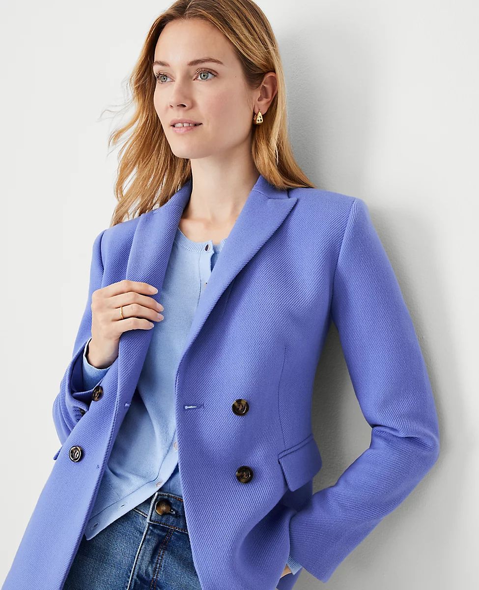 Fitted Double Breasted Blazer | Ann Taylor (US)
