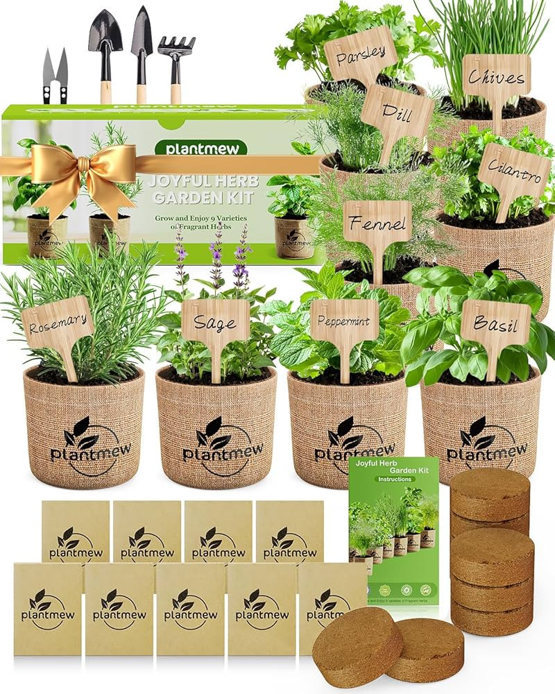 9 Herb Indoor Garden Kit - Unique Kitchen Gift for Women, Men, Mom, Friends - Complete Starter Se... | Amazon (US)