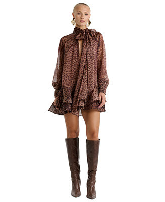 Women's Mock-Neck Adrie Babydoll Mini Dress | Macy's