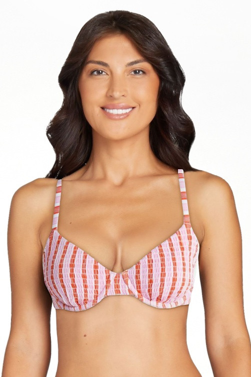 Free Assembly Women's Smocked Demi Underwire Bikini Top, Sizes XS-XL | Walmart (US)