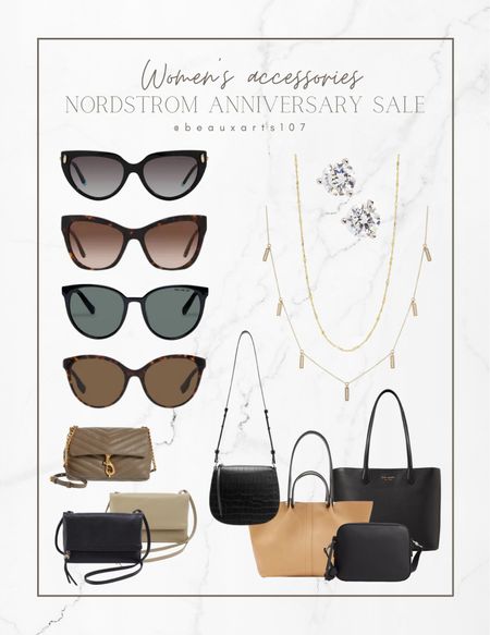 Shop Nordstroms anniversary sale and save on these cute accessories including great designer deals!   

#sunglasses #crossbody #totebag #handbag #jewelry #necklaces #earring 

#LTKxNSale #LTKFind #LTKsalealert