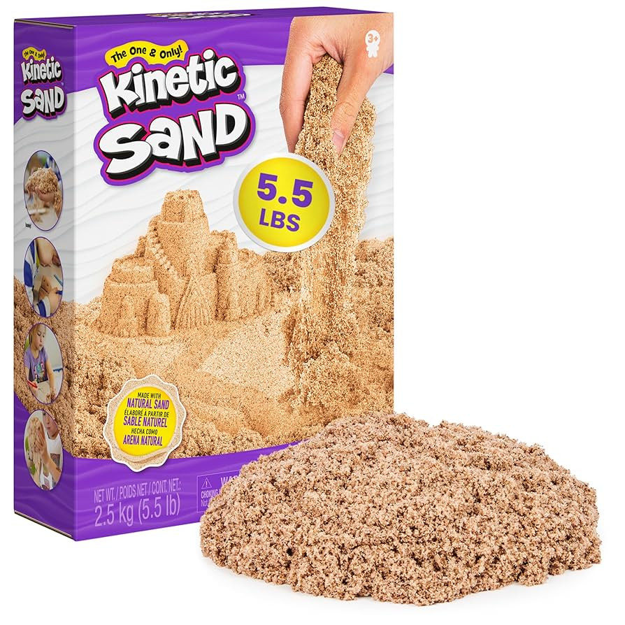 Kinetic Sand, 5.5lbs (2.5kg) Natural Brown Play Sand, Bulk Box for Arts and Crafts, Sandbox (Pack... | Amazon (US)