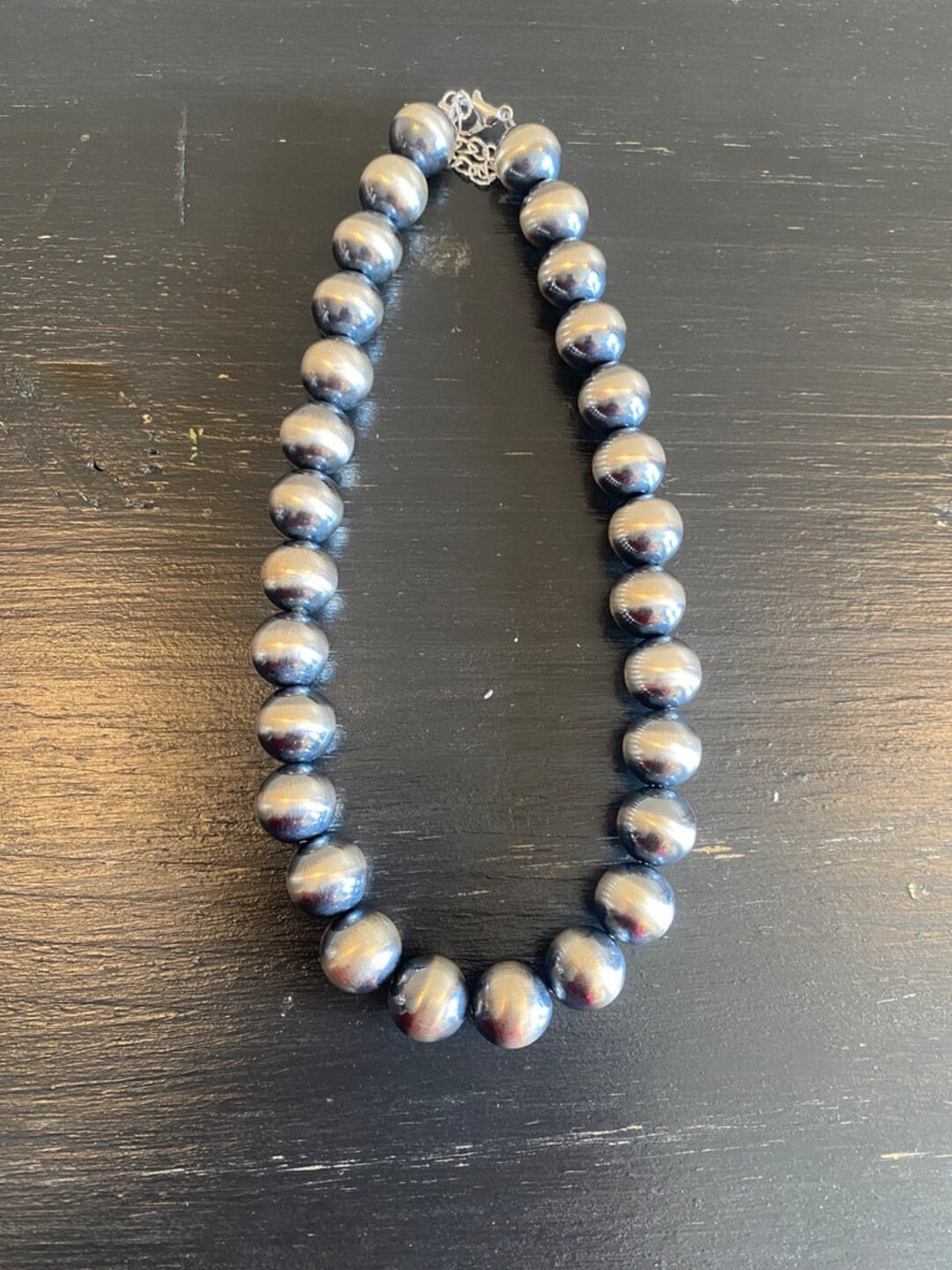 14mm Navajo Pearl Necklace .925 Sterling Silver - Etsy | Etsy (US)