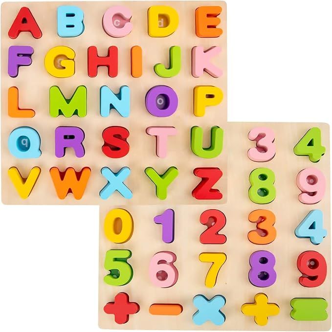 Alphabet Puzzle, WOOD CITY ABC Letter Puzzles for Toddlers 1 2 3 Years Old, Educational Learning ... | Amazon (US)