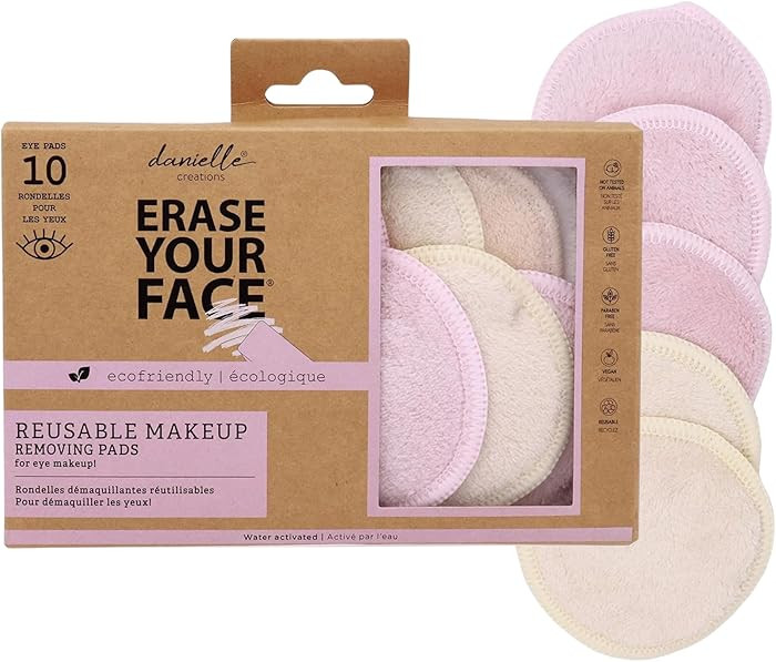 ERASE YOUR FACE Eco-Friendly + Reusable Makeup Remover Cloths - Microfiber Makeup Rounds to Clean... | Amazon (US)