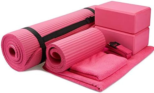 BalanceFrom GoYoga 7-Piece Set - Include Yoga Mat with Carrying Strap, 2 Yoga Blocks, Yoga Mat To... | Amazon (US)