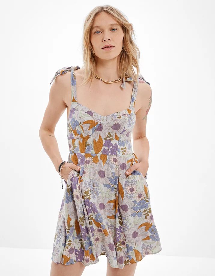AE Floral Corset Mini Dress | American Eagle Outfitters (US & CA)