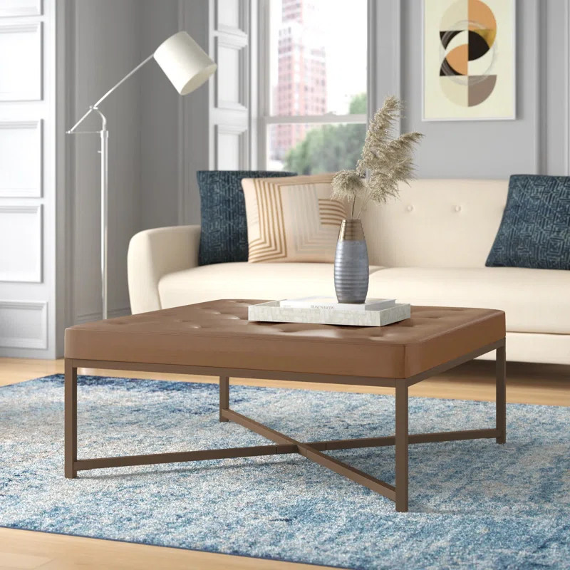 Ogan Vegan Leather Ottoman | Wayfair Professional