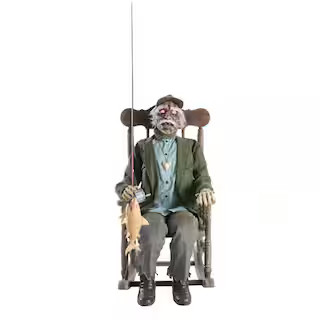 6.5 ft. Dead Water Animated LED Fisherman in Rocking Chair | The Home Depot