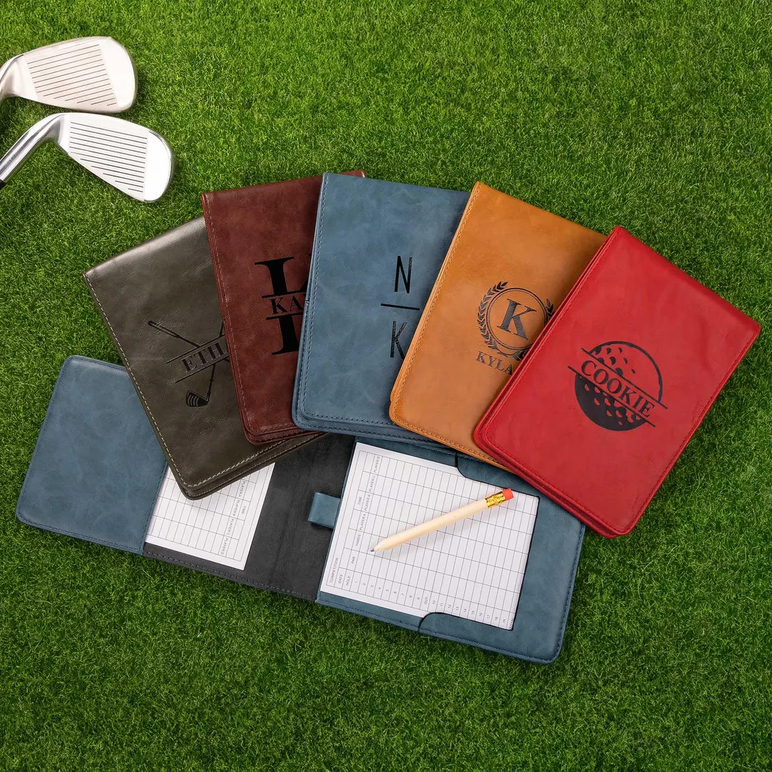 Leather Golf Scorecard Holder Yardage Book Cover Personalized Golf Scorecard & Yardage Book Holde... | Etsy (US)