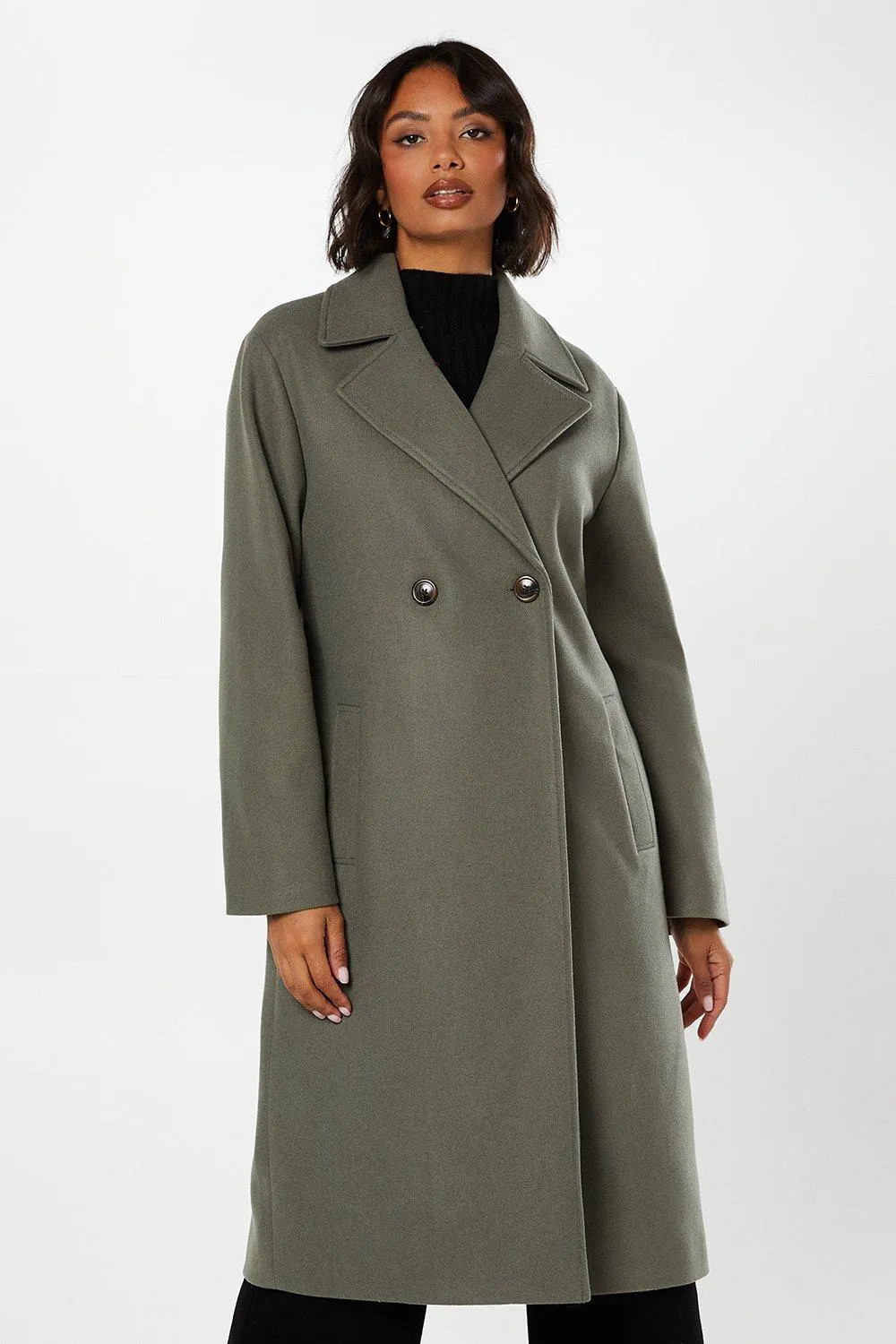 Jackets & Coats | Oversized Double Breasted Coat | Dorothy Perkins | Debenhams UK