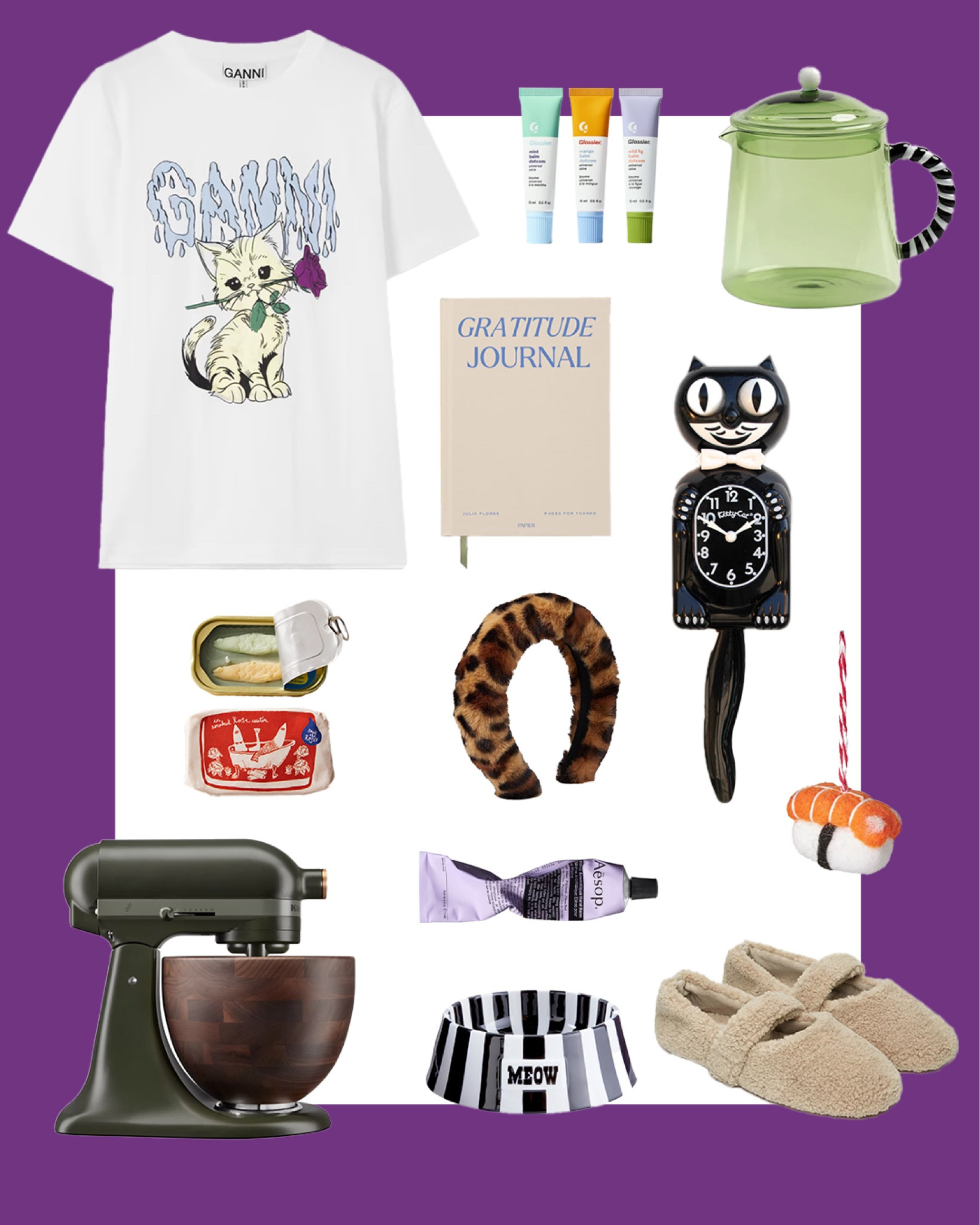 Gift guide for the cat person 🐱 Ganni Glossier Papier KitchenAid Kate Spade The White Company Aesop John Lewis 

#LTKuk #LTKskincare #LTKgiftguide