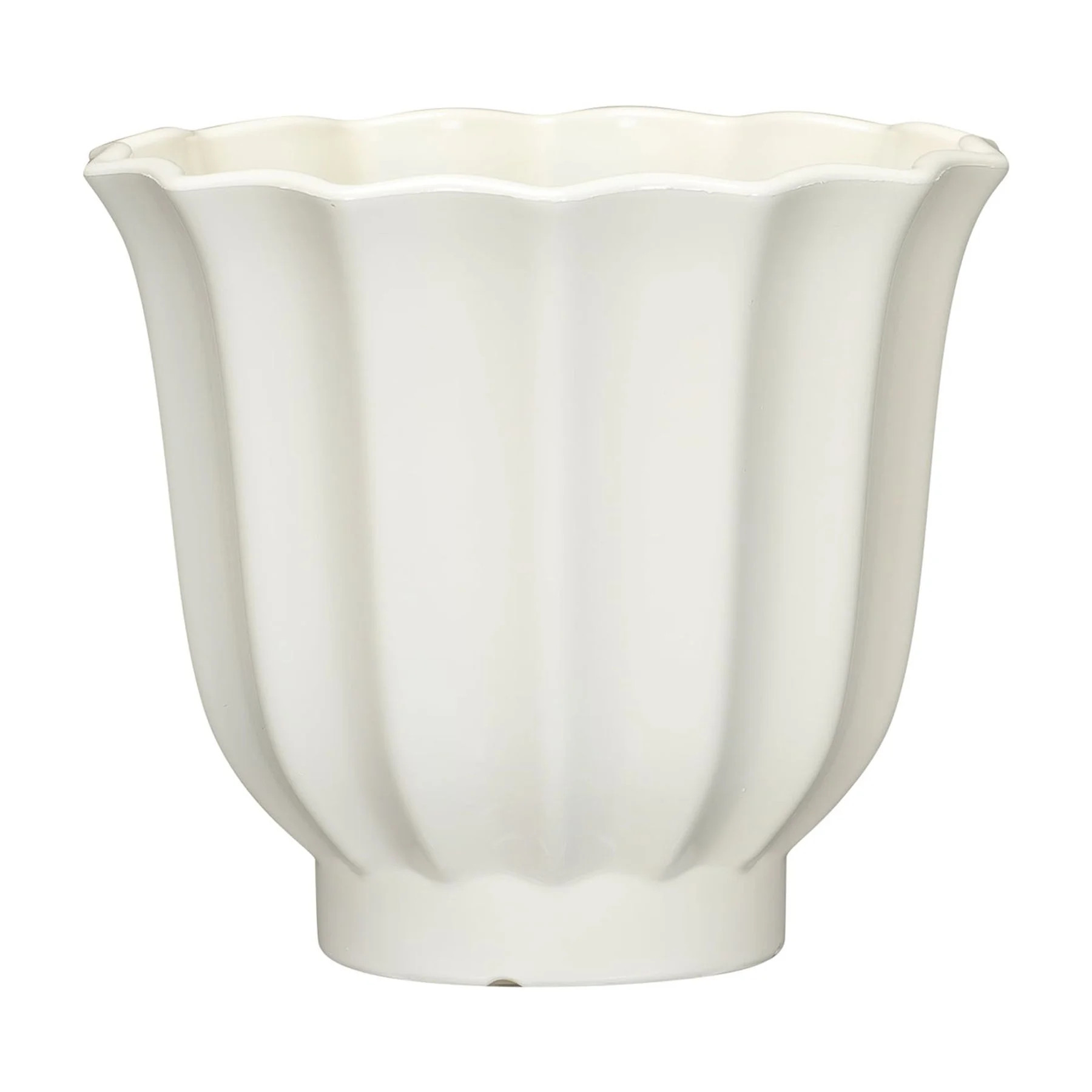 Mainstays Lillian 8" x 8" x 7" Round Vanilla Dream 100% Recycled Resin Planter | Walmart (US)