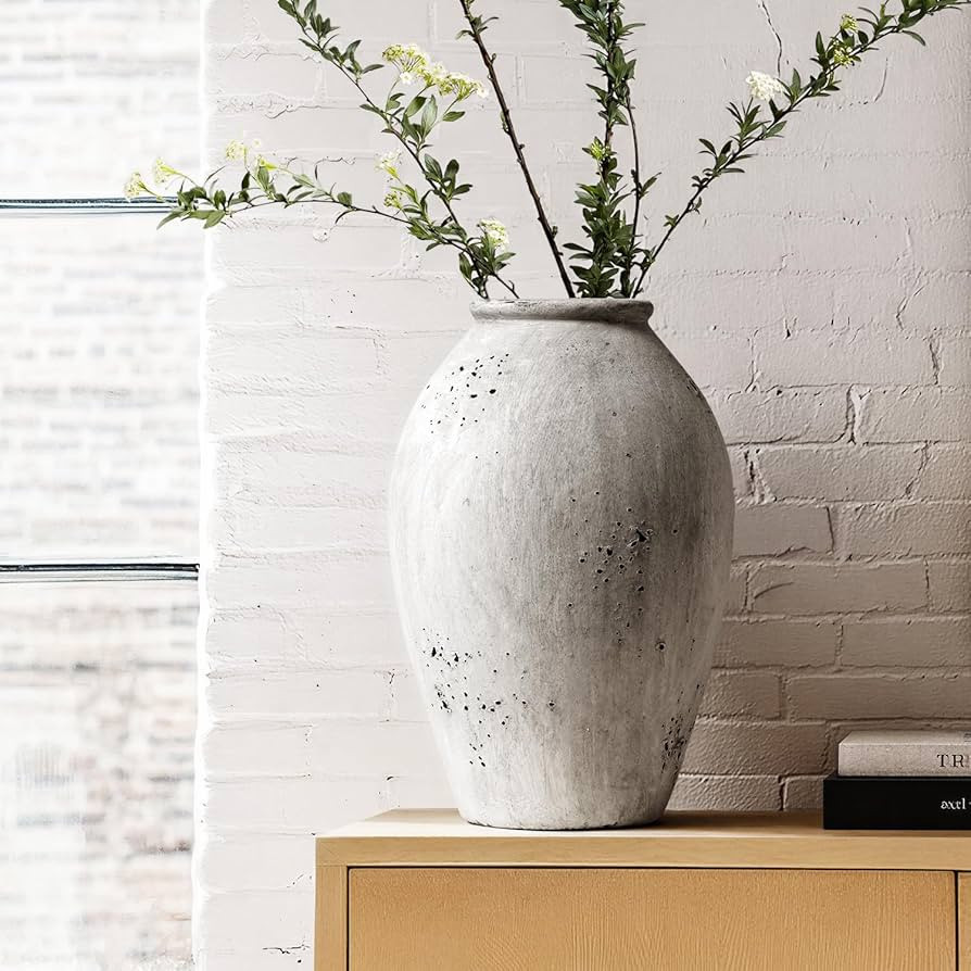 LE TAUCI Ceramic Flower Vase, 13.2 Inch Large Wabi-Sabi Vase, Tall Floor Vase for Home Decor, Liv... | Amazon (US)