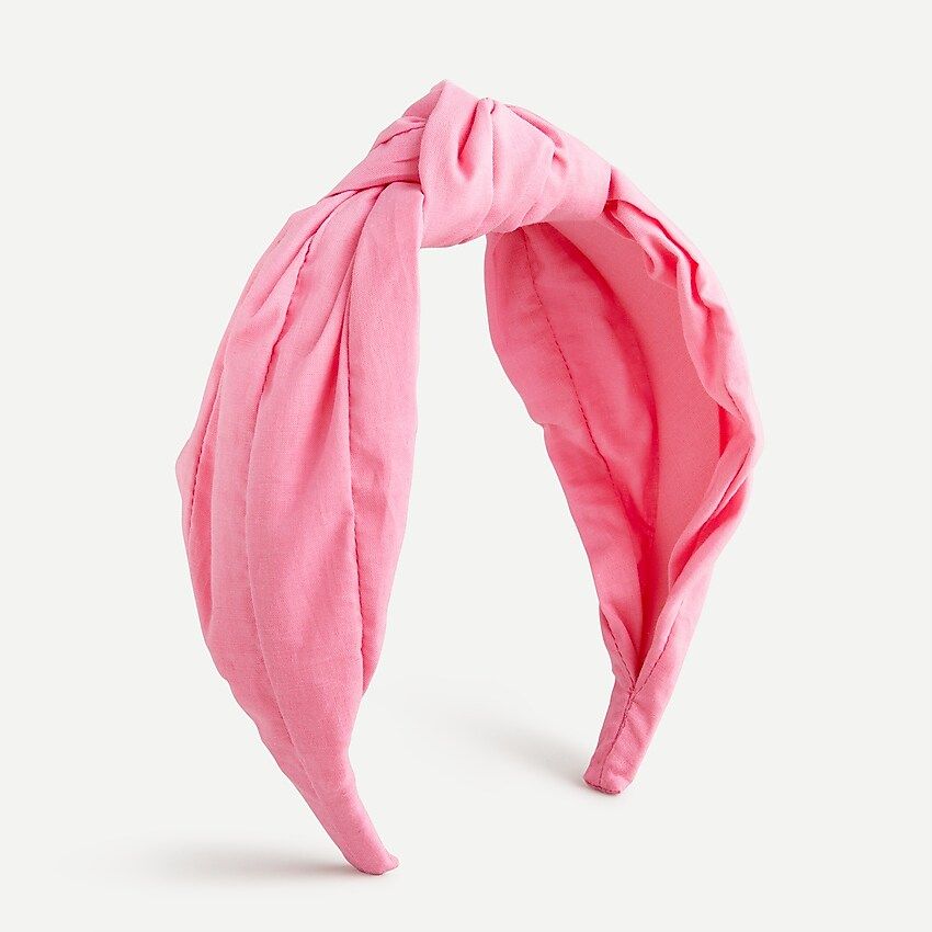 Knot headband in solid cotton | J.Crew US