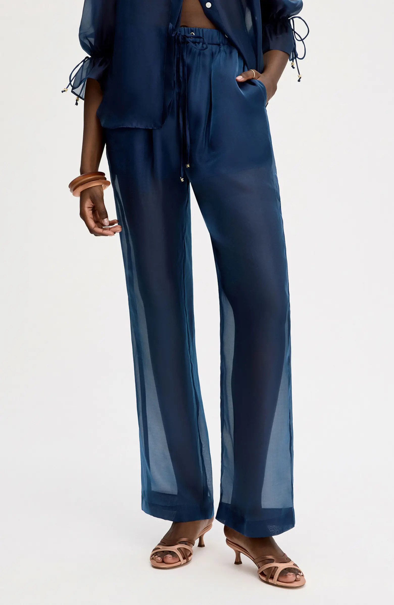 Sheer Drawstring Pants | Nordstrom