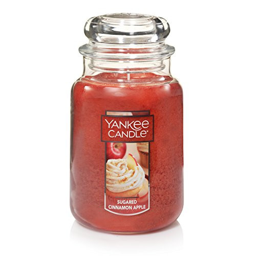 Yankee Candle Sugared Cinnamon Apple Scented, Classic 22oz Large Jar Single Wick Aromatherapy Candle, Over 110 Hours of Burn Time, Perfect for Fall and Autumn Home Décor | Amazon (US)