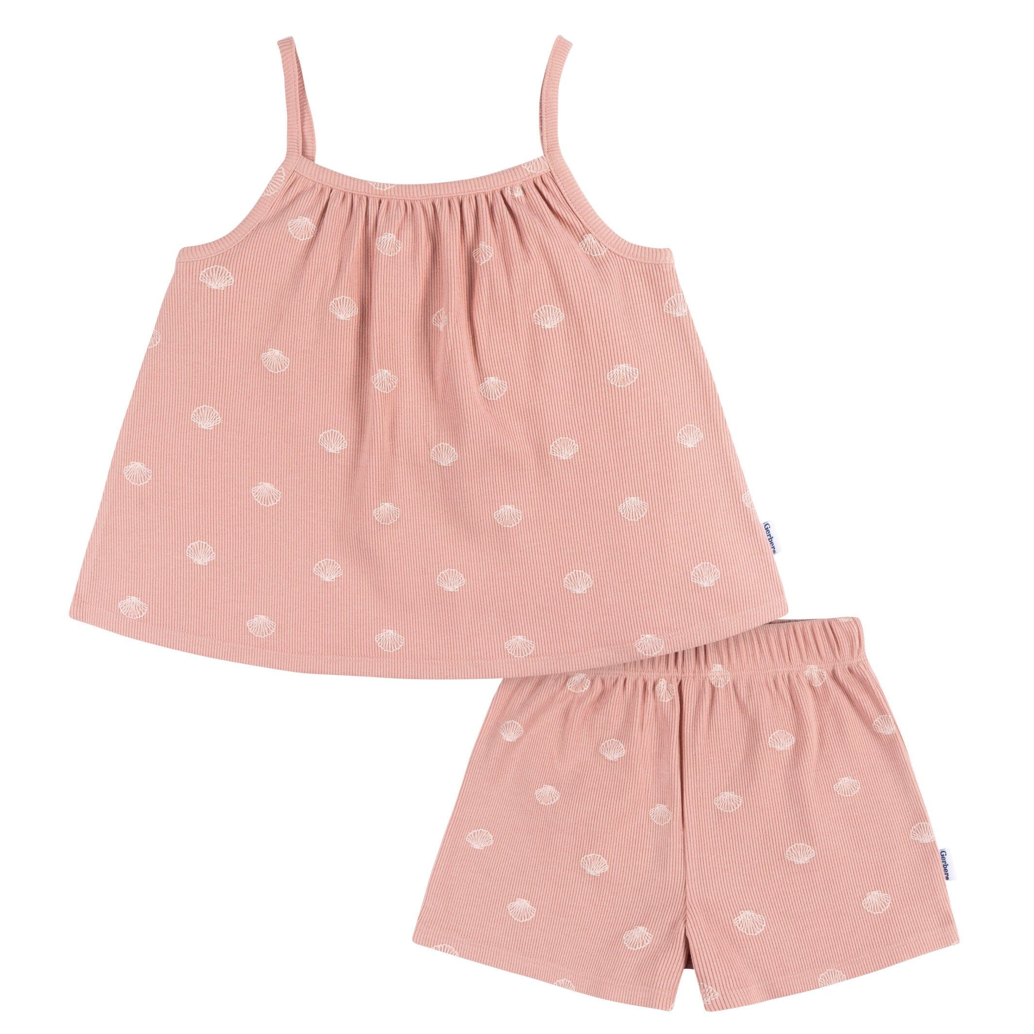 2-Piece Infant and Toddler Girls Seashells Tank Top & Shorts Set | Gerber Childrenswear