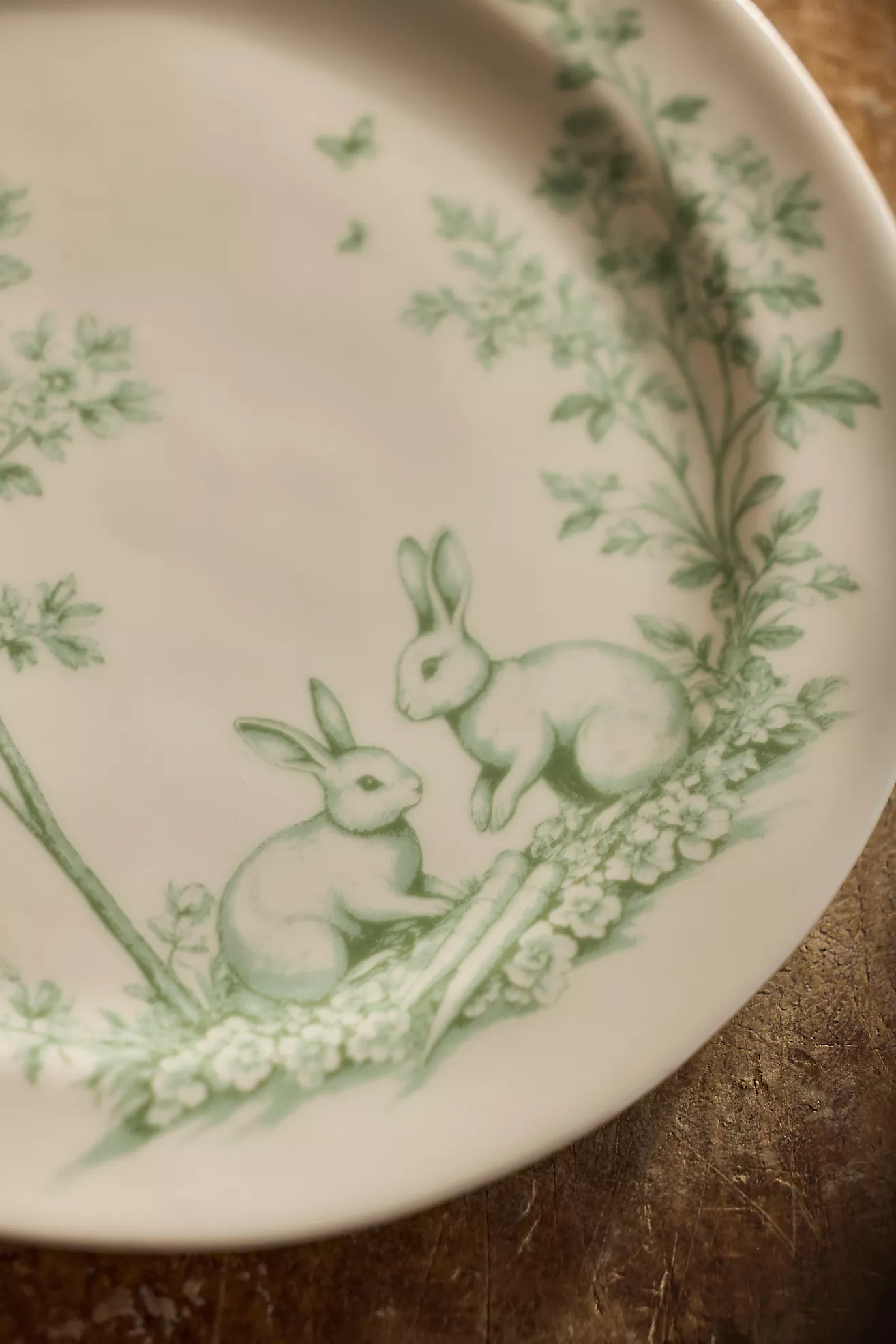 Bunny Toile Stoneware Side Plate | Terrain