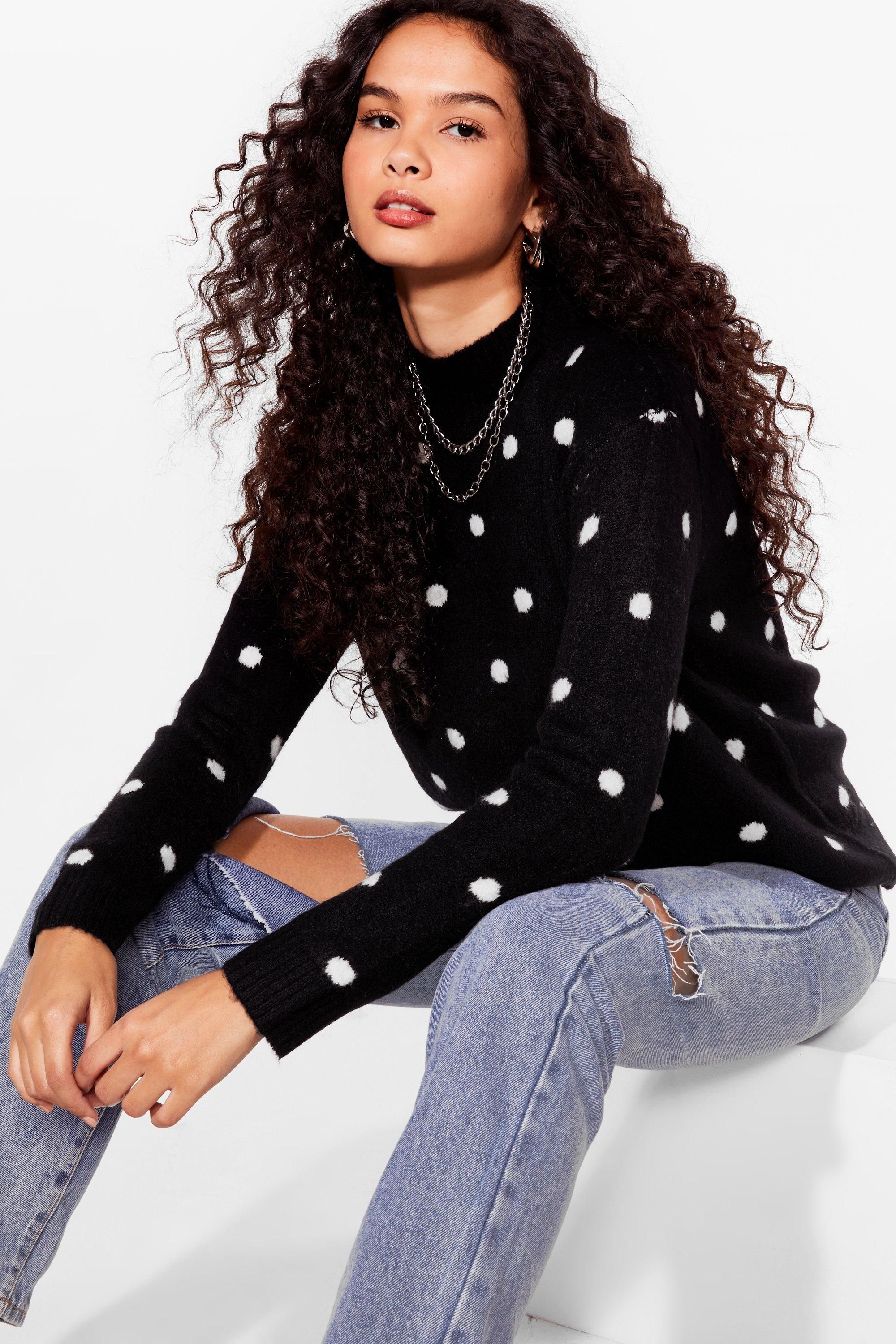Womens Spot Us Where You Want Us High Neck Knitted Sweater - Black | NastyGal (US & CA)