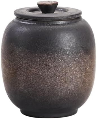 Elegant Ceramic Tea Container with Glaze Large Multi-functional Jar for Sugar Tea and Grain Styli... | Amazon (US)