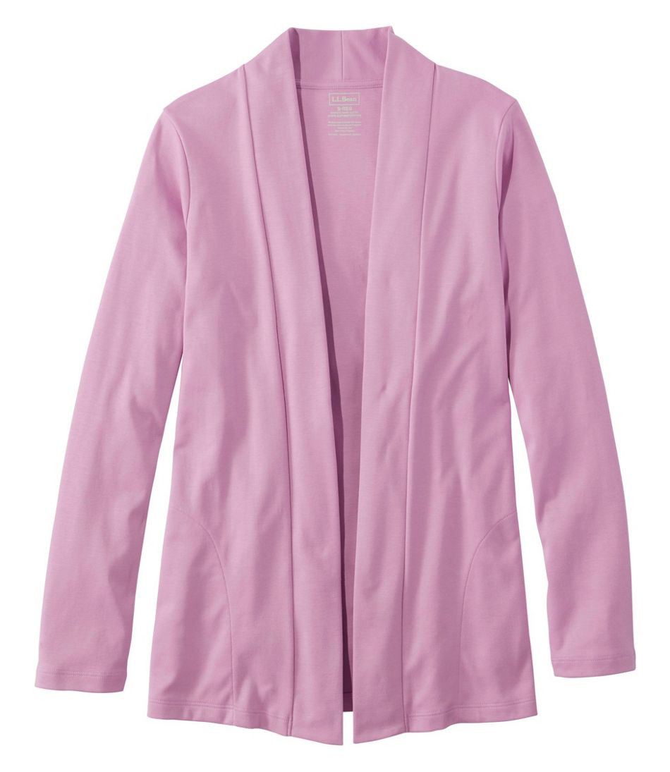 Women's Pima Cotton Open Cardigan, With Pockets | L.L. Bean