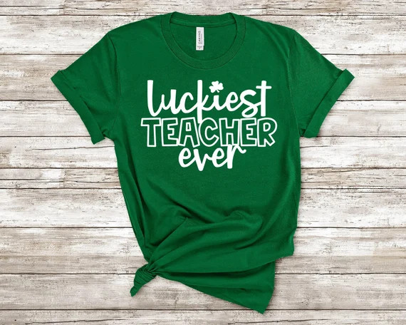 St.patrick's Day Teacher Shirt  One Lucky Teacher Tee  | Etsy | Etsy (US)