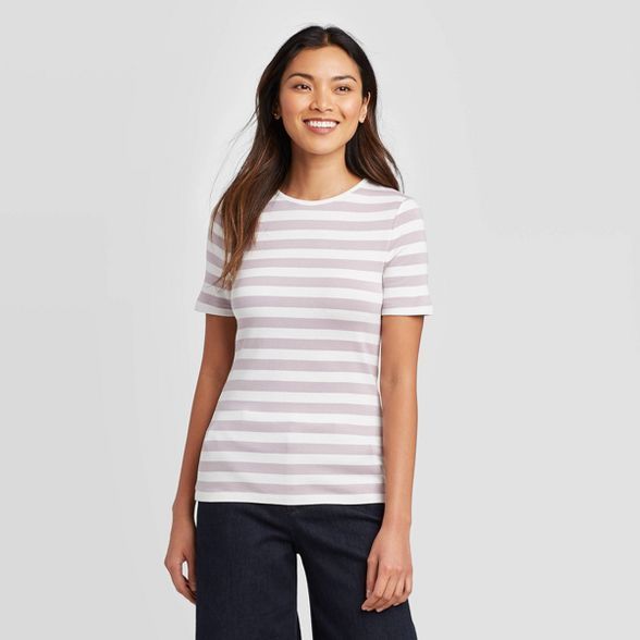 Women's Short Sleeve Crewneck Fitted T-Shirt - A New Day™ | Target