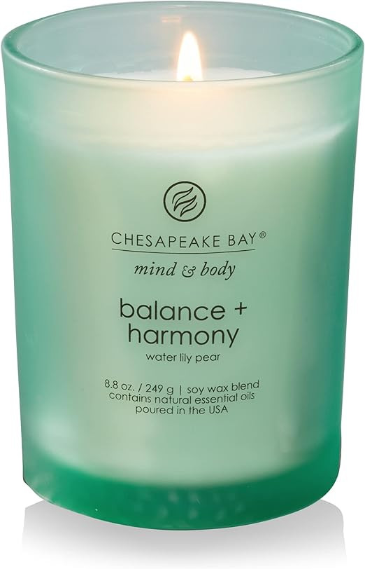 Chesapeake Bay Balance + Harmony Scented Candle, Water Lily Pear Fragrance, 50 Hours Burn Time, W... | Amazon (US)