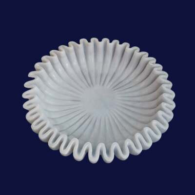 Handmade Fruit Bowl Flower Petal Pot Table White Marble Stone Home Decor Art  | eBay | eBay US