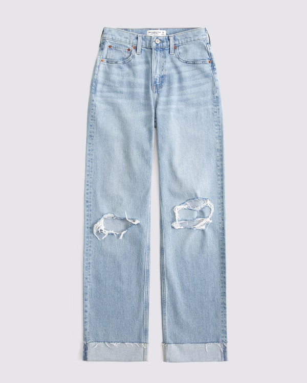 Women's Curve Love High Rise 90s Relaxed Jean | Women's Bottoms | Abercrombie.com | Abercrombie & Fitch (US)