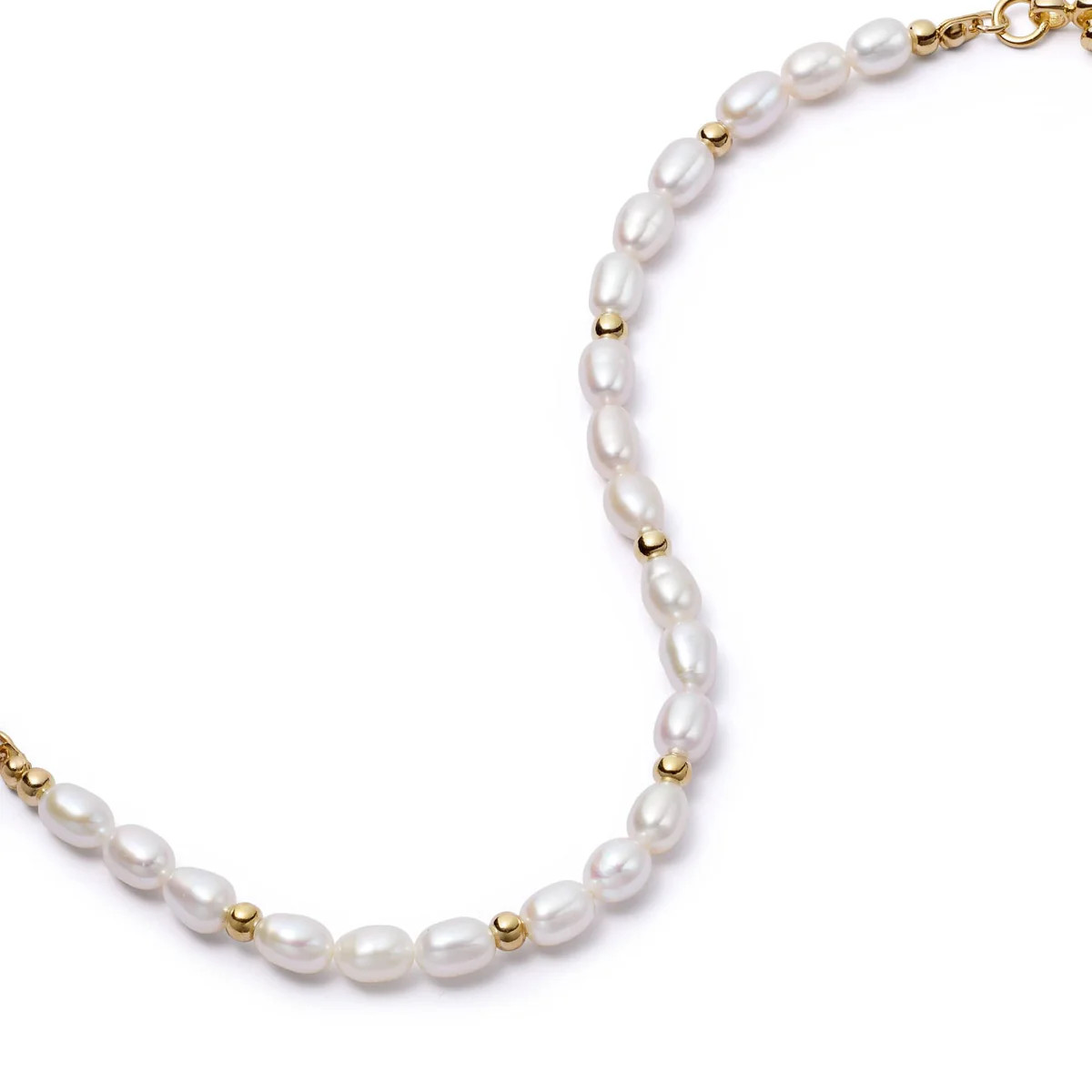 Pearl Beaded Necklace 18ct Gold Plate | Daisy London Jewellery