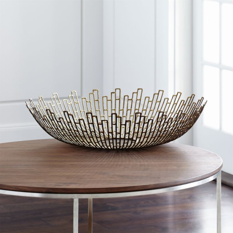 Starburst Brass Bowl + Reviews | Crate and Barrel | Crate & Barrel