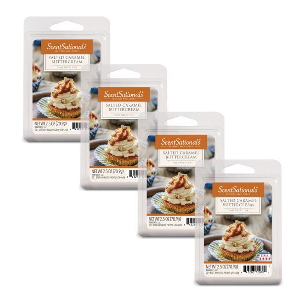 ScentSationals Salted Caramel Buttercream Wax Melt, 2.5 Ounces, 4-Pack | Walmart (US)