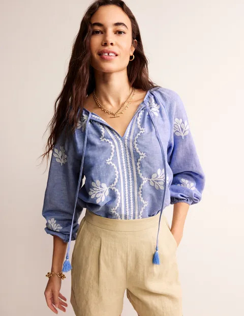 Serena Embroidered Blouse | Boden (US)