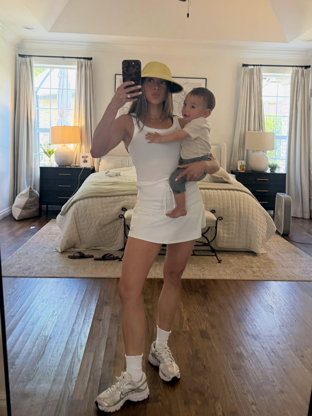 Super cute athleisure look for spring and summer! My white skirt has built in shorts!

#LTKmomlife #LTKootd #LTKActive