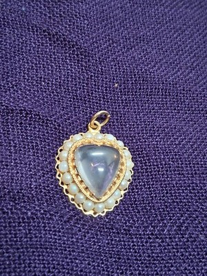 14kt Yellow Gold Victorian Vintage Heart Seed Pearl Pendant RARE Estate Jewelry | eBay US