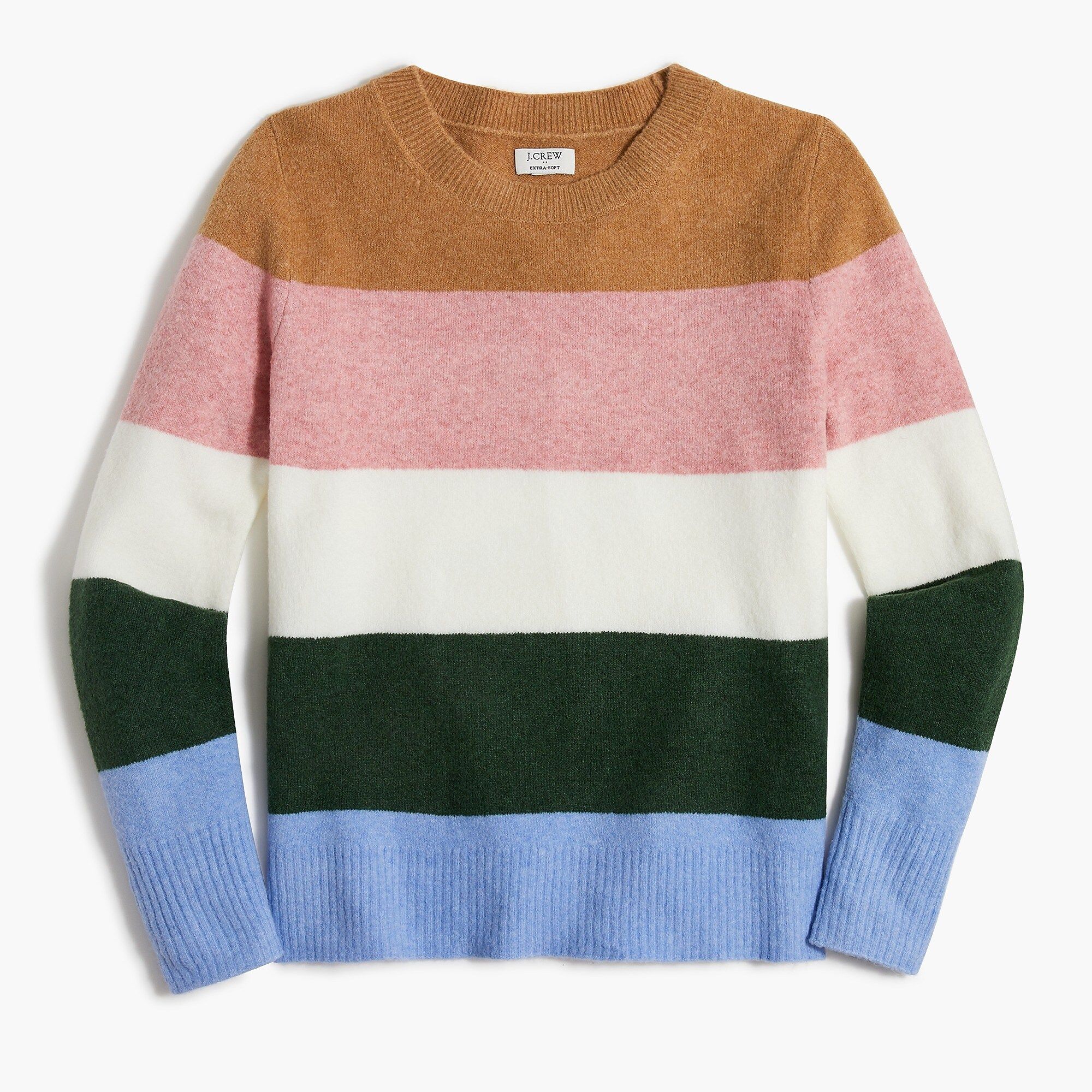 Factory: Striped Crewneck Sweater In Extra-soft Yarn For Women | J.Crew Factory