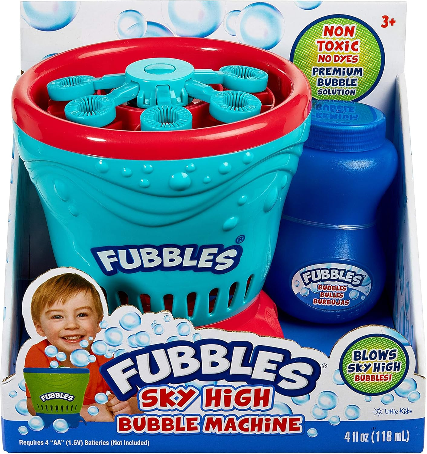 Little Kids Fubbles Blow Tons of Sky High Bubbles Party Machine for Kids & Includes Bubble Soluti... | Amazon (US)