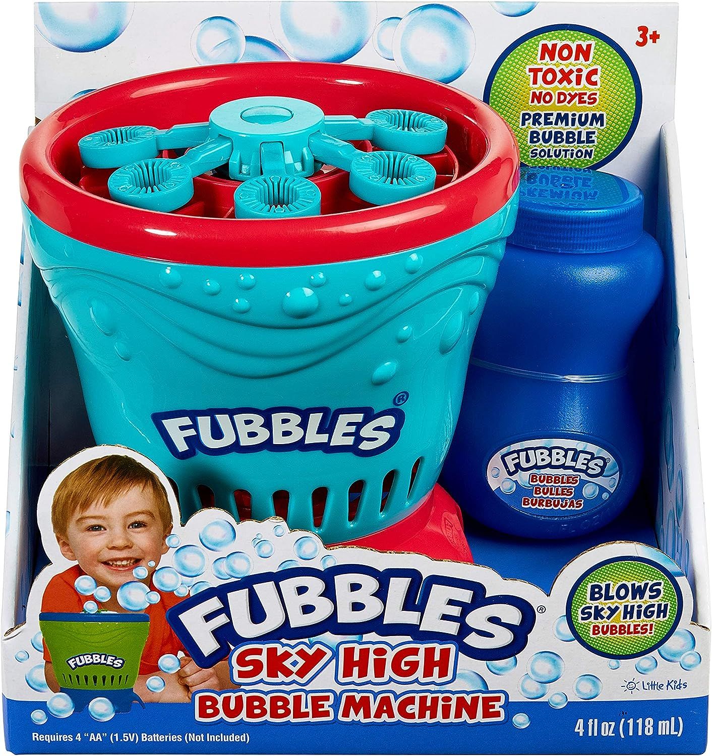 Little Kids Fubbles Blow Tons of Sky High Bubbles Party Machine for Kids & Includes Bubble Soluti... | Amazon (US)