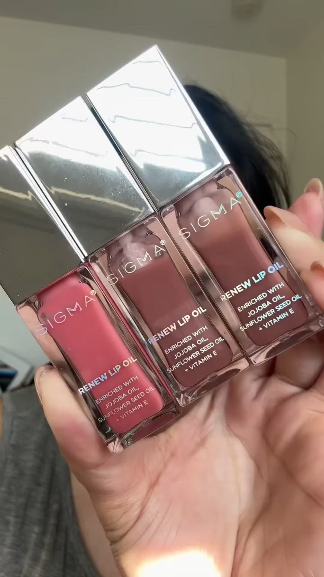 This Sigma Beauty lip oil is probably my favorite lip oil formula. All Heart and Tint are similar, though Tint is a bit more brown. Tranquil is a brighter pink compared to the other two. Shiny, moisturizing, perfect applicator, and super comfortable with no stickiness. The wear time is 2ish hrs which is normal for a lip oil. Highly recommend!! (I purchased all three myself). #sigmabeauty #sigmabeautysquad #sigmalipoil #lipoil #ltkbeauty 