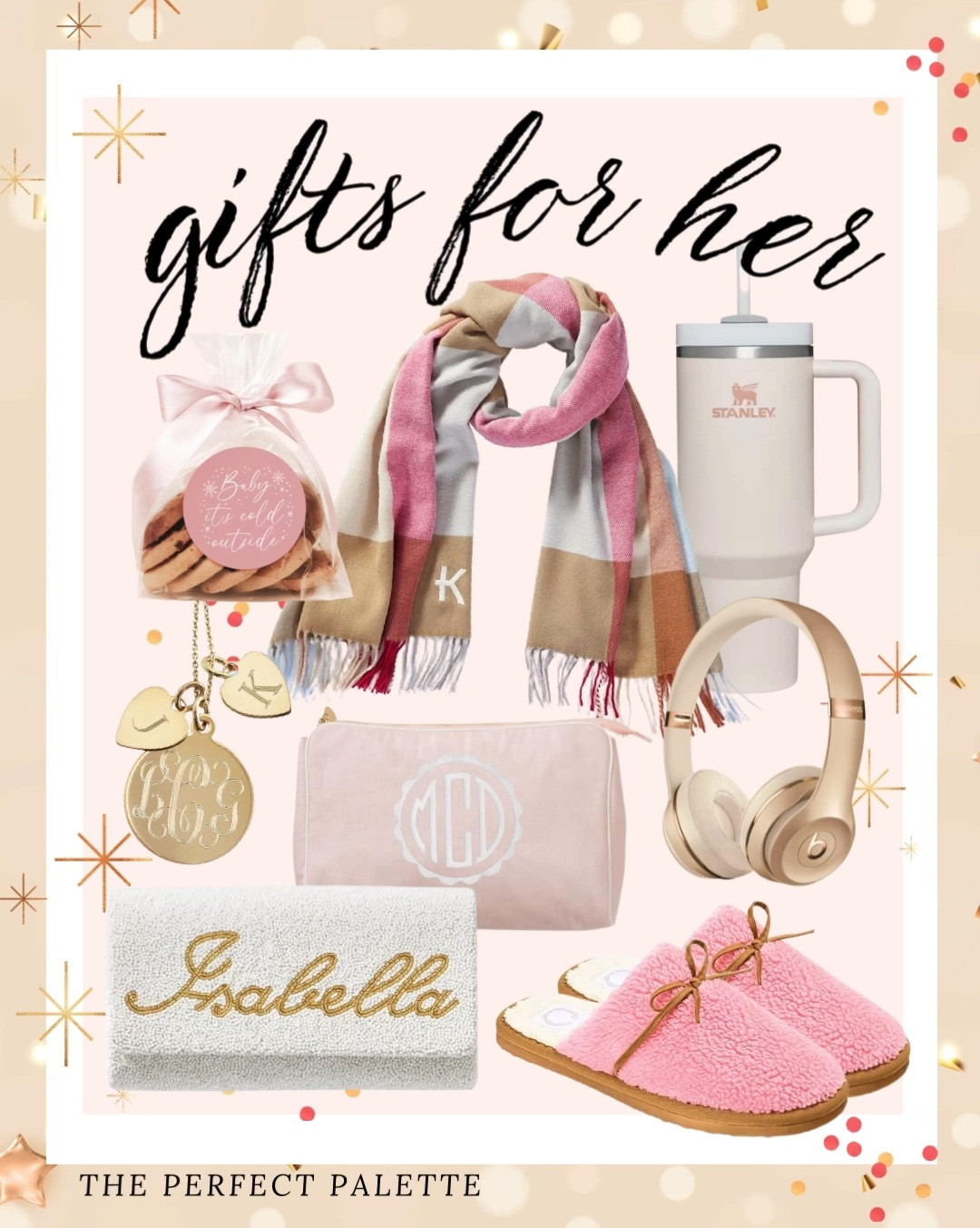 Gifts for her 
Stocking stuffers 
David Yurman bracelet
Lululemon belt bag
Stanley cup
Better Homes & Gardens Candle
Apple Watch
Slippers
Plaid scarf
Beats headphones 
Bath & Body Works 
Bath and Body Works 
Candle 



#LTKParties #LTKTravel #LTKStyleTip