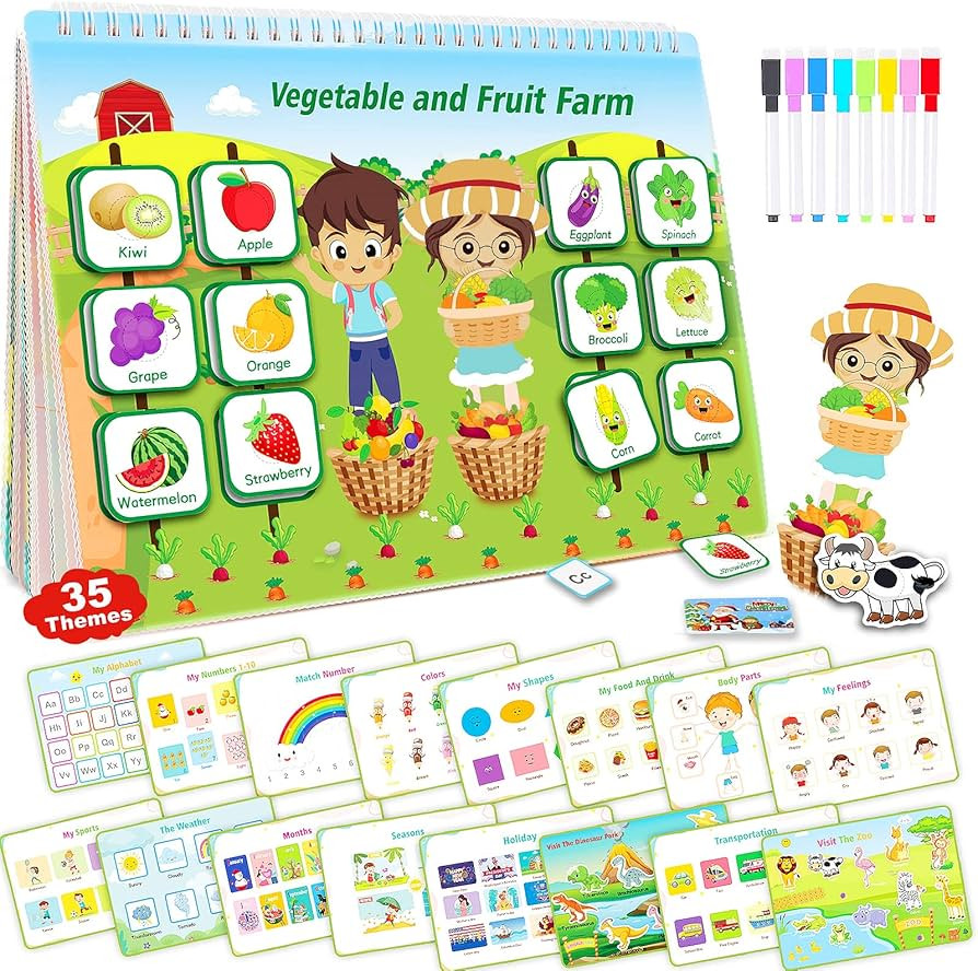Montessori Busy Book Learning Toys for 3 4 5 Year Old Toddler - Kids Preschool Learning Activitie... | Amazon (US)
