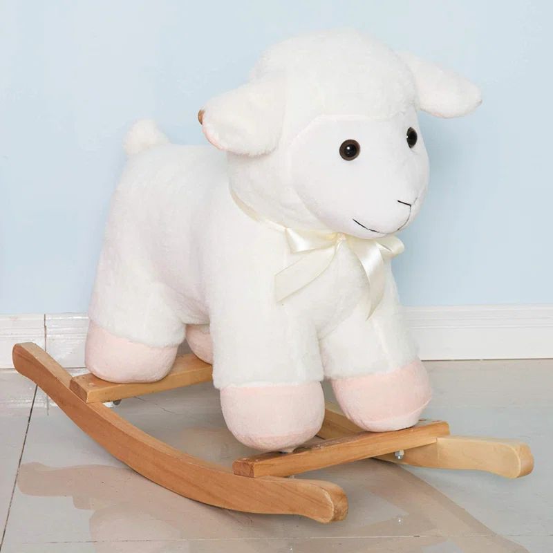 Qaba Kids Playtime Plush Sheep Lamb Toy Ride Rocking Horse & Reviews | Wayfair | Wayfair North America