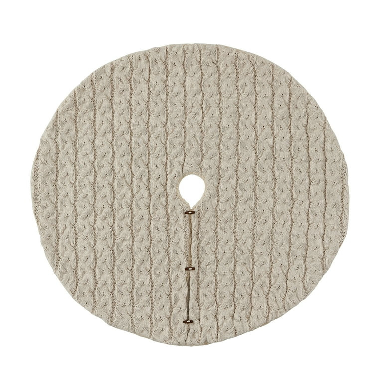 My Texas House Monte Grey Cable Knit Christmas Tree Skirt, 52" | Walmart (US)