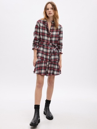 Plaid Tiered Mini Dress | Gap (US)